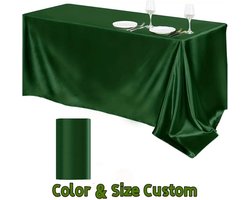 Satijnen Tafelkleed - Decoratief Kleed - Tafel Decoratie - Naadloos Ontwerp - 145 x 275 cm - Wit