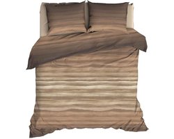 Satin d'Or Fluvius Dekbedovertrek - Lits-jumeaux - 240x200/220 cm - Caramel