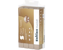 Satino by WEPA - Handdoek Satino Puresoft - PT2 - W Vouw -3000 stuks