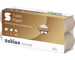 SatinobyWepa - PureSoft - Toiletpapier -1 x 8 rollen - 2 lgs - 8 x 400 vel