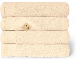 Satize Comfort Handdoeken 50x100 cm - Dikke band - Set van 8 - Badhanddoeken hotelkwaliteit - 100% katoen - Gebroken Wit