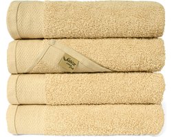 Satize Comfort Handdoeken 50x100 cm - Dikke band - Set van 8 - Badhanddoeken hotelkwaliteit - 100% katoen - Taupe