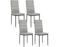 Sattire Eetkamerstoelen Set van 4 – Fluweel met Hoge Rug & Metalen Poten – Comfortabel voor Keuken of Woonkamer