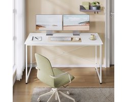 Sattire Modern Computerbureau met Metalen Frame – Groot Werkstation voor Thuis, Kantoor & Gaming - 120x60cm