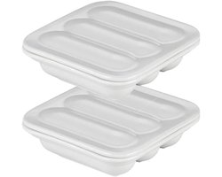 Saucijzenmaker van wit porselein, ideaal voor het maken van hotdogs voor kinderen, set van 2 (klein) - perfect voor feesten en barbecues, eenvoudig te reinigen en duurzaam