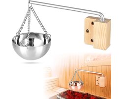 Sauna Aromatherapie Kom - Etherische Olie Beker - Aromakom - RVS - Verstelbare Schommel Arm - 12 cm - Zilver