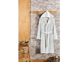 Sauna badjas - Wit - Badstof - Wellness badjas - Valt XXL