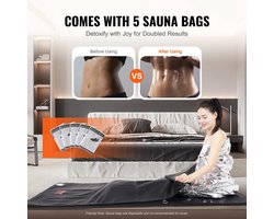 Sauna Deken - Infrarood Therapie - Infrarood Deken - Infrarood Sauna - Warmte Deken - Draagbare Sauna Deken - 31x71inch - met Regelbare Temperatuur Minuten Timer - Voor Thuis Ontspanning