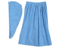 Sauna Handdoek Dames - Omslag Handdoek met Klittenband - Microvezel - 1 Stuks - Sauna & Badkamer