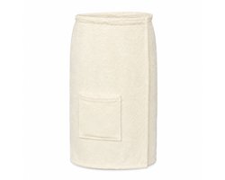 Sauna Handdoek - Handdoek met Sluiting en Opbergvak - 100% Zacht Katoen - XS-XXL - Saunakilt Dames - Saunadoek - Sauna Handdoek met Klittenband - Beige