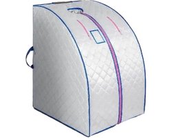 Sauna - Mobiele Sauna - Infrarood sauna - Stoombad - Draagbare sauna - Sauna tent - Inclusief opvouwbare stoel - Voetverwarmingsmat - Afstandsbediening - Makkelijk Afvallen - 220V - Wit