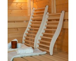 Sauna Set met Houten Rugsteun - Ergonomisch en Antislip