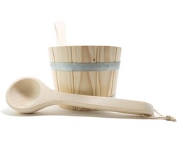 Sauna set original, sauna emmer met inzetemmer en 40 cm saunalepel - Beauty & Care - 1 Set. new