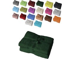 Saunahanddoek set van 2 80 x 200 cm donkergroen