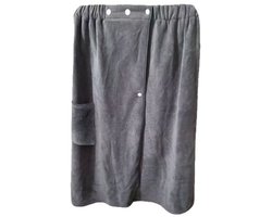 Saunakilt – Omslagdoek – Dames Saunakilt Katoen - Microvezel - Spa & Wellness Badstof Omslagdoek - Geschikt voor sauna's, stranden en zwembaden – 80 x 140cm - Grijs