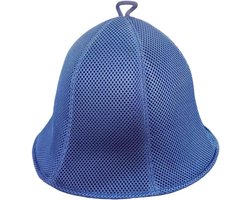 Saunapet - Haarmuts Tulband - Ontspanning in Sauna - Sneldrogend Ademend - 25 x 36 cm - Blauw