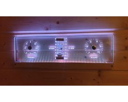 Saunia - Led - Thermo-, Hygrometer & Zandloper - Warm wit