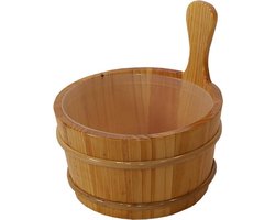 Saunia - Sauna emmer - houten emmer met plastic binnenbak - 4L