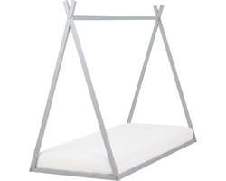 SAURAT - Kinderbed - Grijs - 90 x 200 cm - Dennenhout