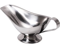 Sauskom - 240ml - Schenkkan Juskan - RVS Juskom Sauskannetje - roestvrijstalen juskom van voedingskwaliteit voor sap, saus en braadsaus