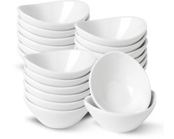 Sauskommen van porselein, snackschalen, witte sojakommen, kleine snackschalen voor ketchup, specerijen, azijn, sauzen, sushi, 50 ml