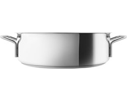 Sauteerpan, dubbel handvat - 28 cm - PFAS vrij - RVS - Eva Trio | Professional