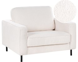SAVALEN - Fauteuil - Wit - Bouclé