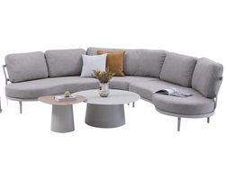 Savanna organische loungeset 5 delig aluminium latte