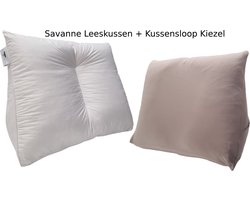 Savanne Leeskussen + Kussensloop Kiezel! - Leeskussen voor in bed - Lekker Lui Lezen Kussen