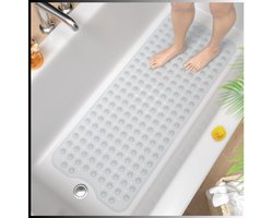 SAVI® Badmat antislip voor in bad - Douchemat antislip voor douche - Badmat antislip - Transparant - ‎100cm x 40cm x 1cm