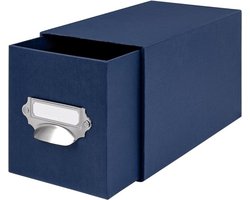 SAVI® Cd Opbergdoos - Cd Opbergsysteem - Cd Koffer - Marineblauw - ‎27cm x 15cm x 16cm
