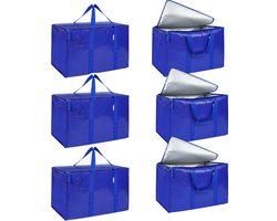 Savia Verhuistassen XXL Set van 6 Extra Sterk – Verhuisdozen 90L voor Zware Spullen & Glazen – Boekendozen – Moving Boxes – Big Shopper – Opbergdoos Opbergbox Opbergbak
