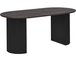 SAVORY - Eettafel - Zwart - 180 x 90 cm - MDF