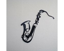 Saxofoon van Cortenstaal Huis en Tuindecoratie