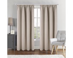 SB Line Verduisterend Gordijn – 140 x 260 cm – 100% Blackout – Met Plooiband – Zand