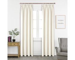 SB Line Verduisterend Gordijn – 140 x 260 cm – Met Plooiband – Crème