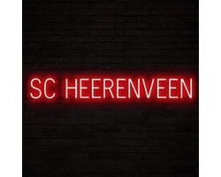 SC HEERENVEEN - Lichtreclame Neon LED bord verlicht | SpellBrite | 119,13 x 16 cm | 6 Dimstanden & 8 Lichtanimaties | Reclamebord neon verlichting