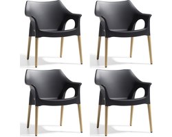 S•CAB OLA designstoel kantinestoel, vergaderstoel, bijzetstoel. Italiaans design voor binnen. Verkrijgbaar in antraciet. 5 Jaar garantie.