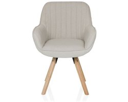 SCANDI SOFT - Gestoffeerde stoel Creme