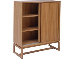 Scandinavisch design schuifdeurkast teak