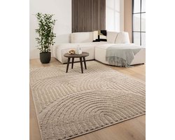 Scandinavisch vloerkleed - Arc Curve beige 160x230 cm