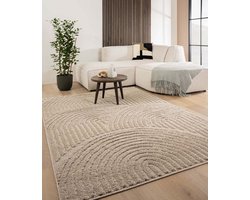 Scandinavisch vloerkleed - Arc Curve beige 200x300 cm