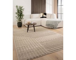 Scandinavisch vloerkleed - Arc Edge beige 200x300 cm