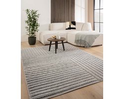 Scandinavisch vloerkleed - Arc Edge lichtgrijs 300x400