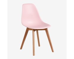 Scandinavische Eetkamerstoel Hout en Kunststof Scandinavische Stijl