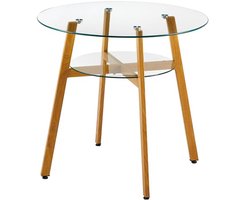 Scandinavische Eettafel van Glas 80 cm - Modern Design en Multifunctioneel