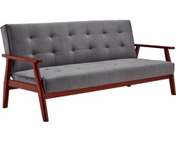 Scandinavische fluwelen donkergrijze slaapbank