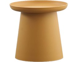 Scandinavische ronde kunststof PP-eindtafels - creatieve bijzettafels voor bank, stijlvolle lage salontafel voor buiten woonkamer, moderne woondecoratie, duurzaam en gemakkelijk schoon te maken