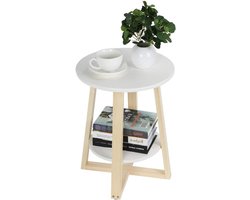 Scandinavische stijl bijzettafel van decoratief hout voor de woonkamer