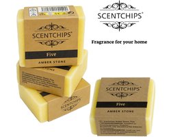 Scentchips Amberblokjes - Five - 45 x 35 x 15 mm - Set van 4 Geurblokjes